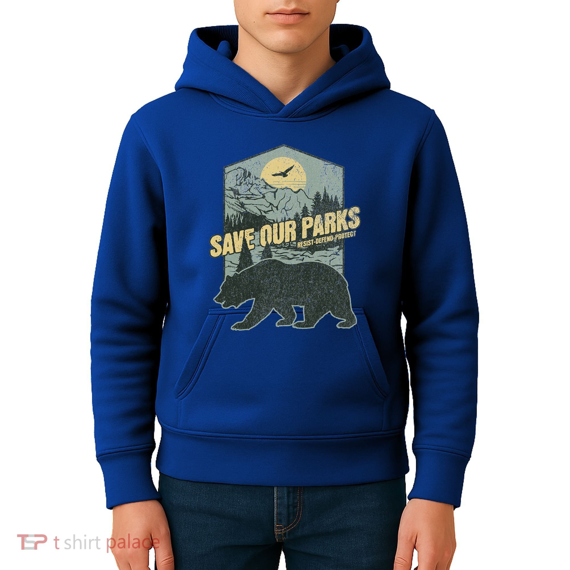 Save Our National Parks Resist Bear Anti Trump Kids Hoodie