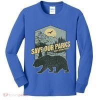 Save Our National Parks Resist Bear Anti Trump Kids Long Sleeve Shirt thumb 0