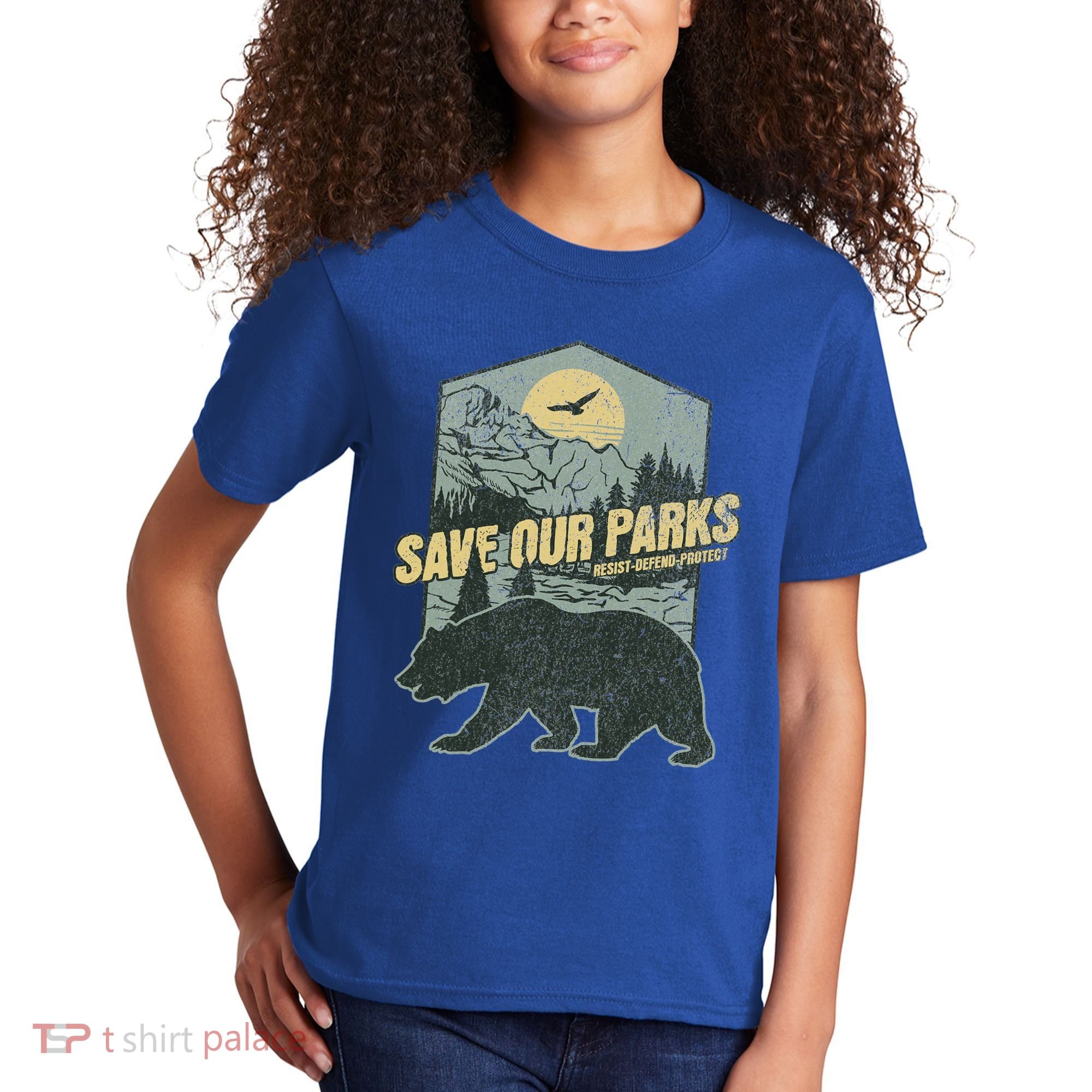 Save Our National Parks Resist Bear Anti Trump Kids T-Shirt