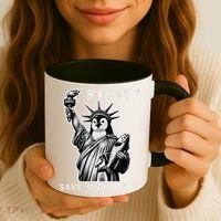 Save Our National Parks Penguin Statue Of Liberty Resist Coffee Mug thumb 3
