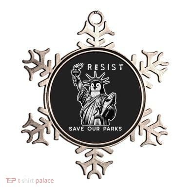 Save Our National Parks Penguin Statue Of Liberty Resist Ornament
