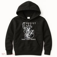 Save Our National Parks Penguin Statue Of Liberty Resist Kids Hoodie thumb 0