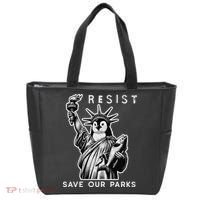 Save Our National Parks Penguin Statue Of Liberty Resist Tote Bag thumb 0