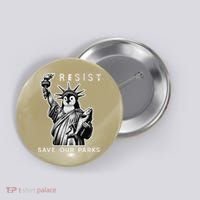 Save Our National Parks Penguin Statue Of Liberty Resist Button thumb 0