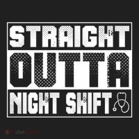 Straight Outta Night Shift Funny Nurse Rn Gift Women's Sweatshirt thumb 2