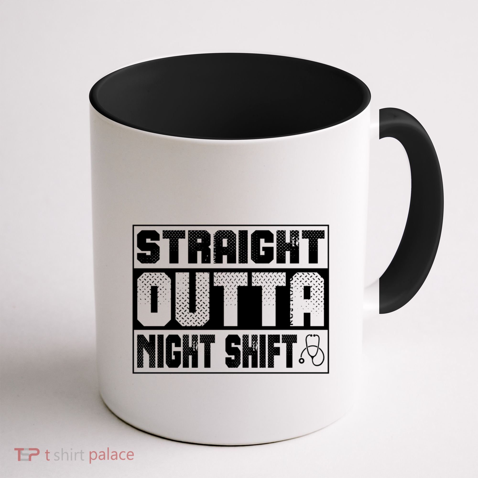 Straight Outta Night Shift Funny Nurse Rn Gift Coffee Mug
