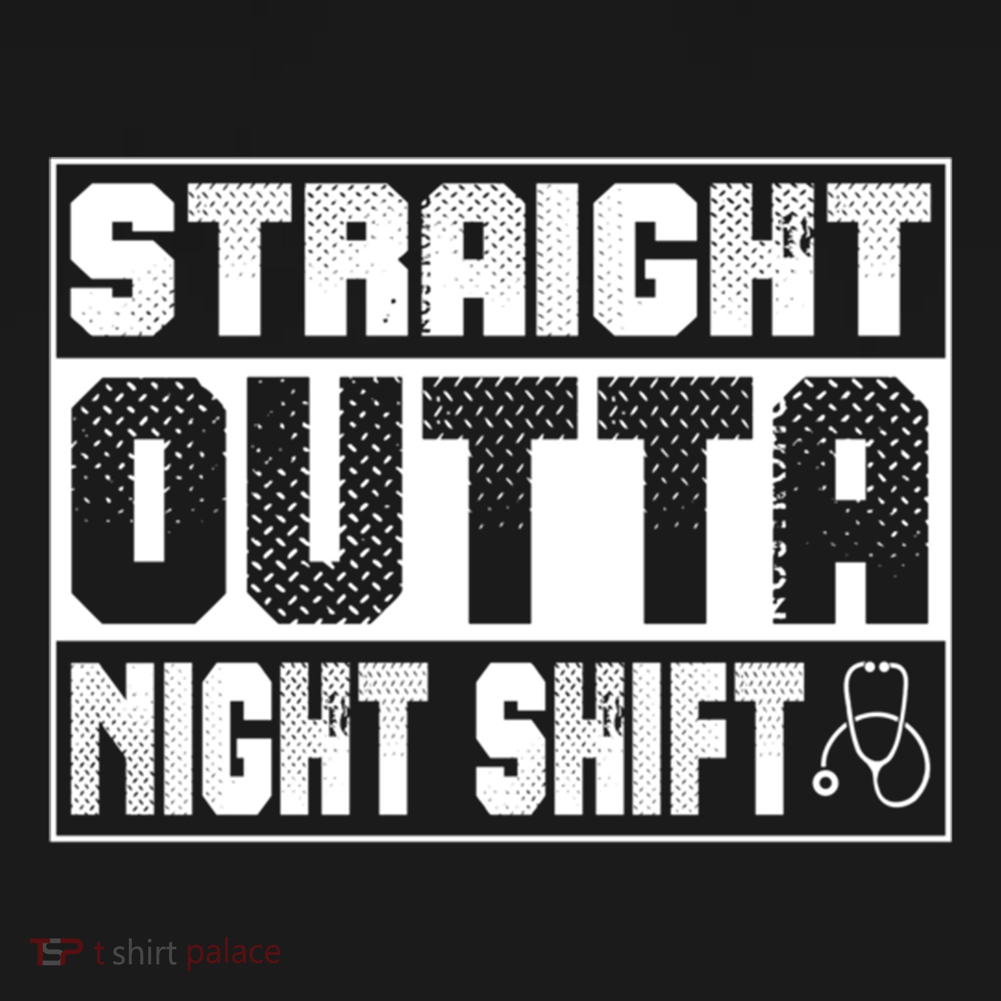 Straight Outta Night Shift Funny Nurse Rn Gift Pajama Set