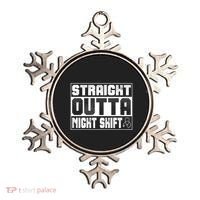Straight Outta Night Shift Funny Nurse Rn Gift Ornament thumb 0