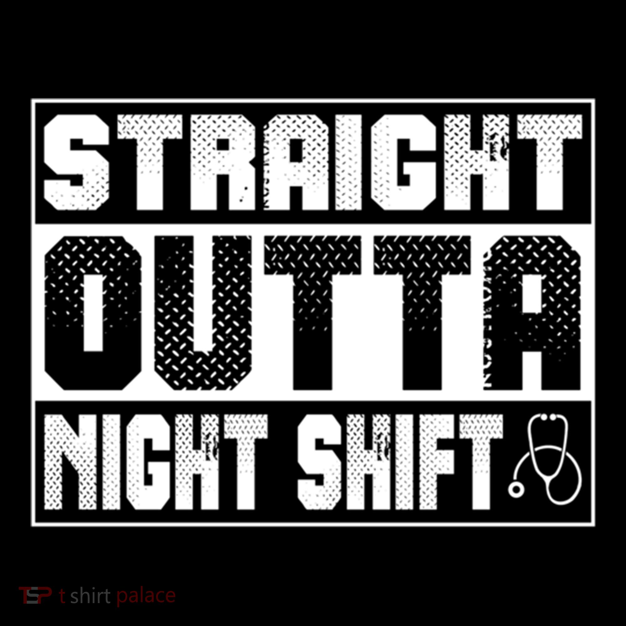 Straight Outta Night Shift Funny Nurse Rn Gift Ornament
