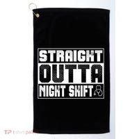 Straight Outta Night Shift Funny Nurse Rn Gift Golf Towel thumb 0
