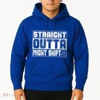 Straight Outta Night Shift Funny Nurse Rn Gift Hoodie thumb 2