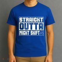Straight Outta Night Shift Funny Nurse Rn Gift T-Shirt thumb 3