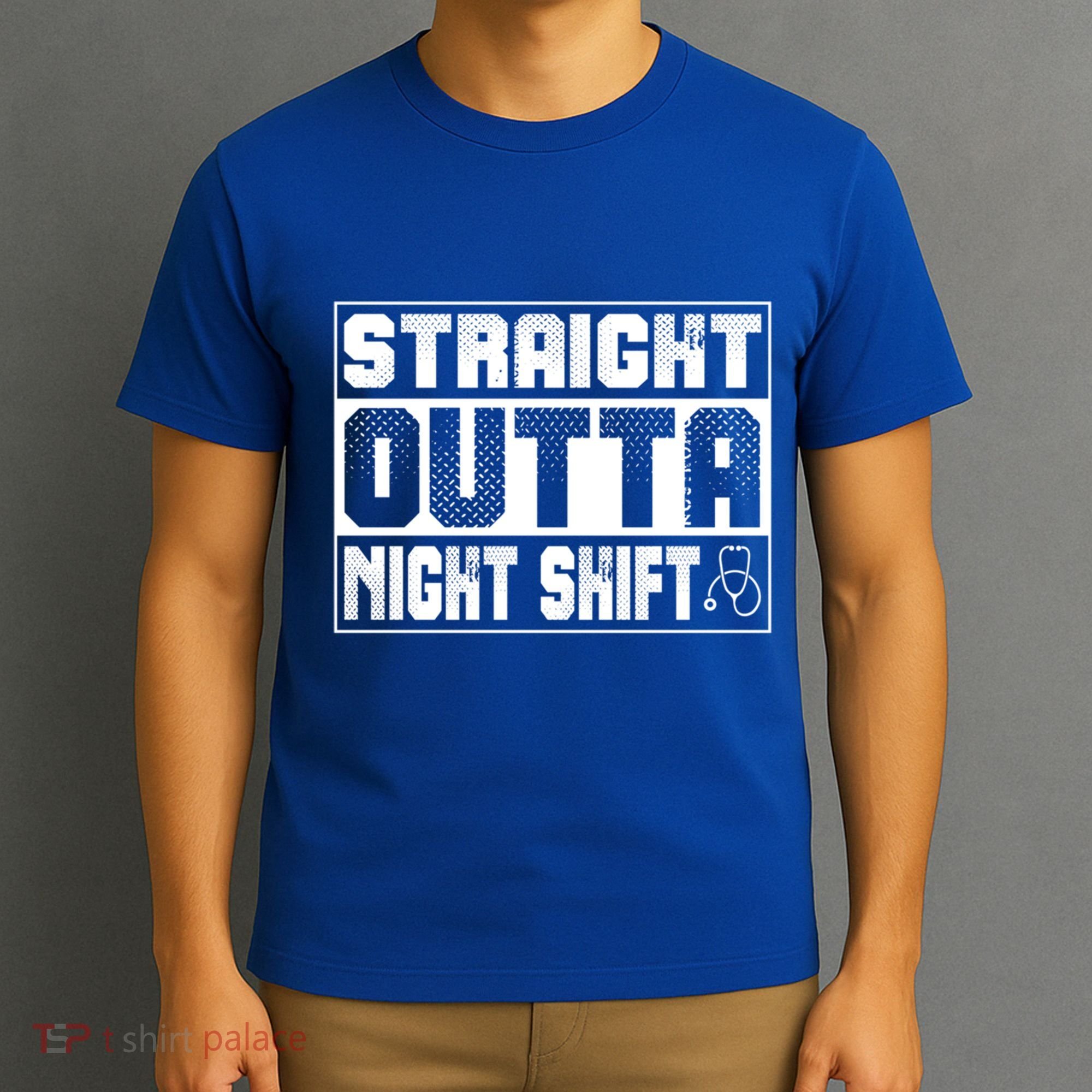 Straight Outta Night Shift Funny Nurse Rn Gift T-Shirt