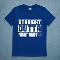 Straight Outta Night Shift Funny Nurse Rn Gift T-Shirt thumb 5