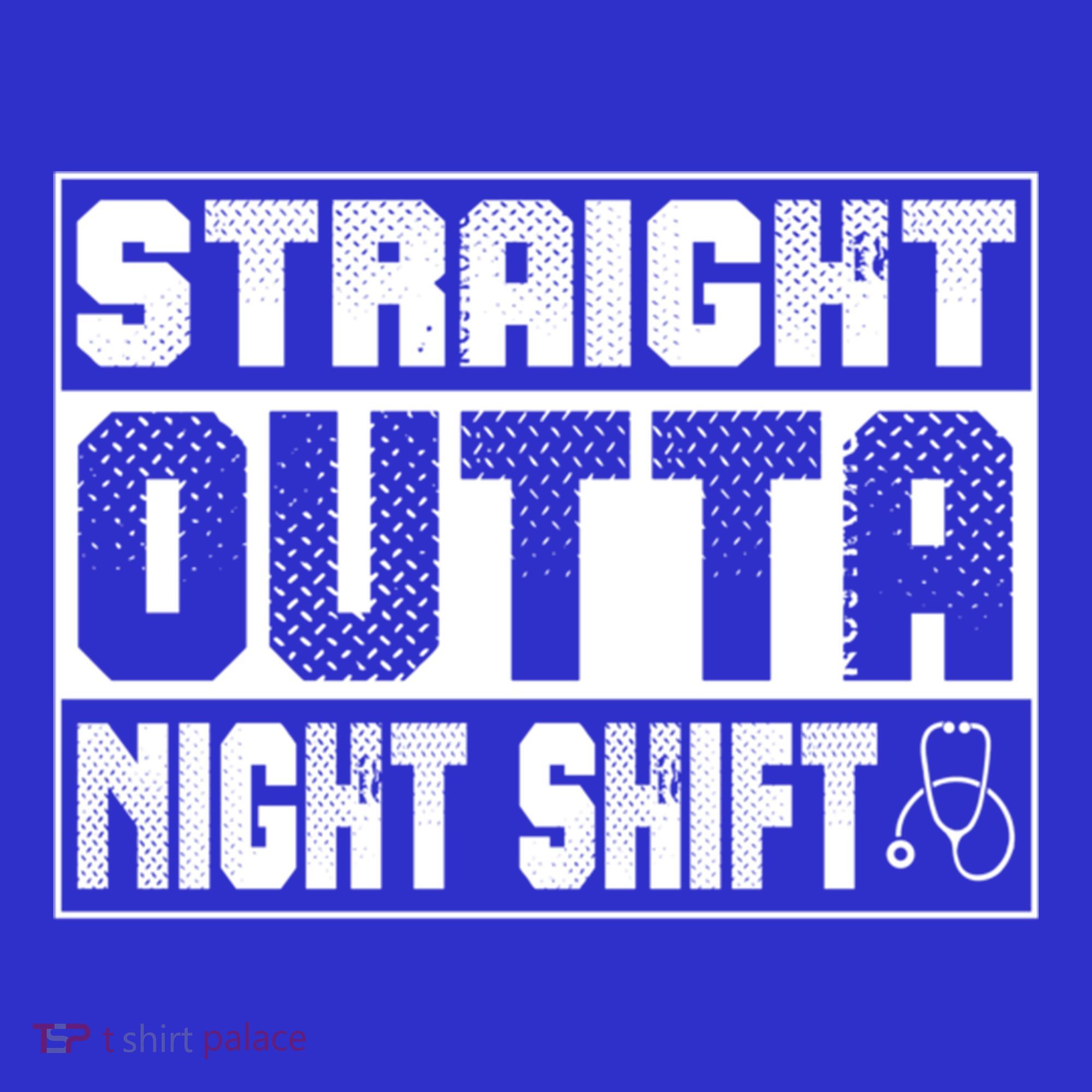 Straight Outta Night Shift Funny Nurse Rn Gift Coaster