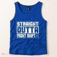 Straight Outta Night Shift Funny Nurse Rn Gift Tank Top thumb 2