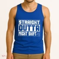 Straight Outta Night Shift Funny Nurse Rn Gift Tank Top thumb 3