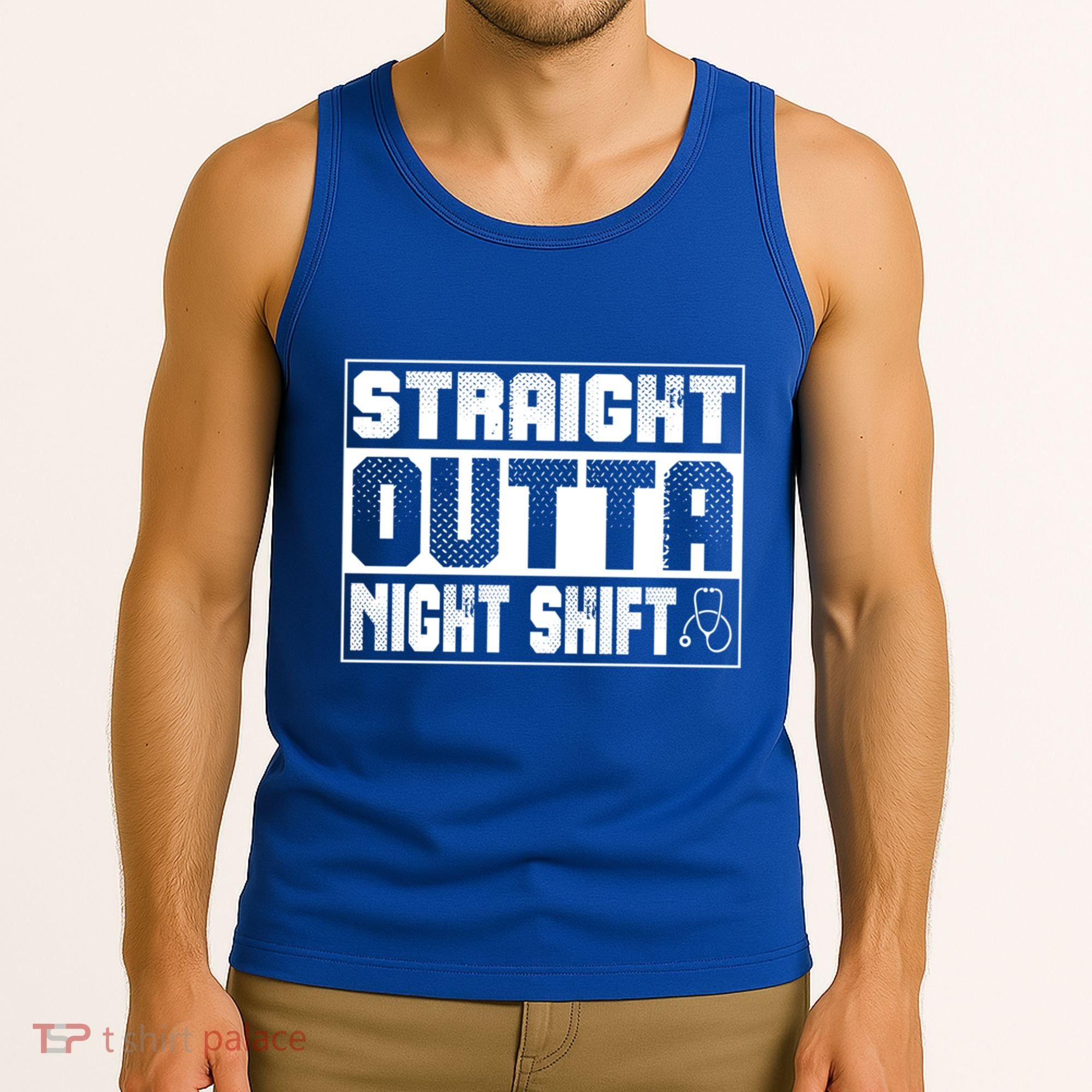 Straight Outta Night Shift Funny Nurse Rn Gift Tank Top