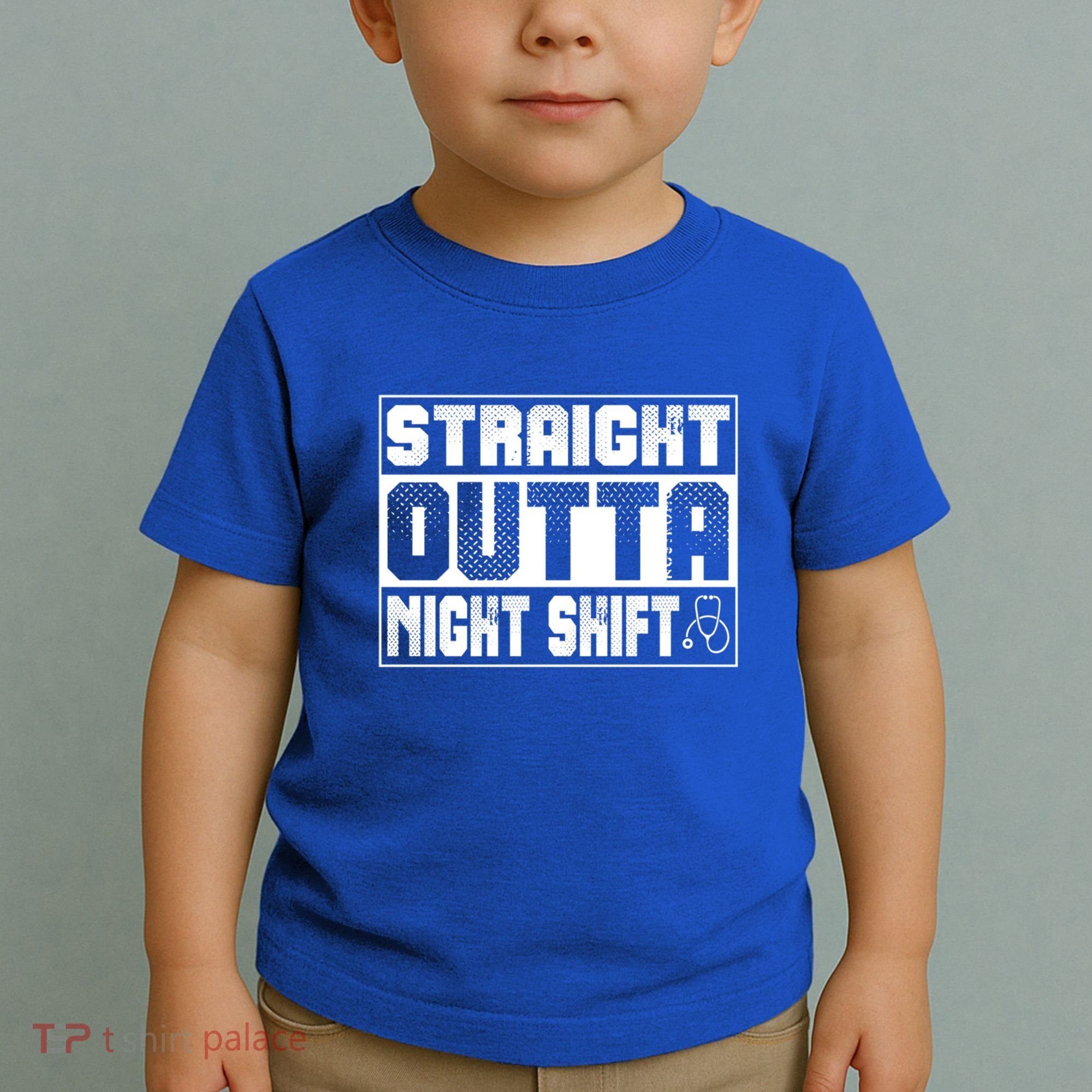 Straight Outta Night Shift Funny Nurse Rn Gift Toddler T-Shirt
