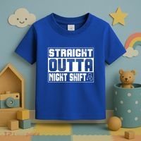 Straight Outta Night Shift Funny Nurse Rn Gift Toddler T-Shirt thumb 3