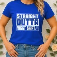 Straight Outta Night Shift Funny Nurse Rn Gift Women's T-Shirt thumb 2