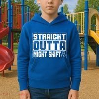 Straight Outta Night Shift Funny Nurse Rn Gift Kids Hoodie thumb 2
