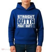 Straight Outta Night Shift Funny Nurse Rn Gift Kids Hoodie thumb 4