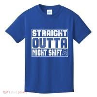 Straight Outta Night Shift Funny Nurse Rn Gift Kids T-Shirt thumb 0