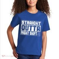 Straight Outta Night Shift Funny Nurse Rn Gift Kids T-Shirt thumb 2