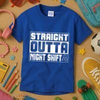 Straight Outta Night Shift Funny Nurse Rn Gift Kids T-Shirt thumb 3