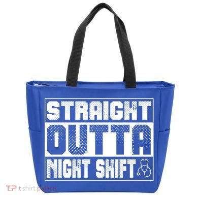 Straight Outta Night Shift Funny Nurse Rn Gift Tote Bag