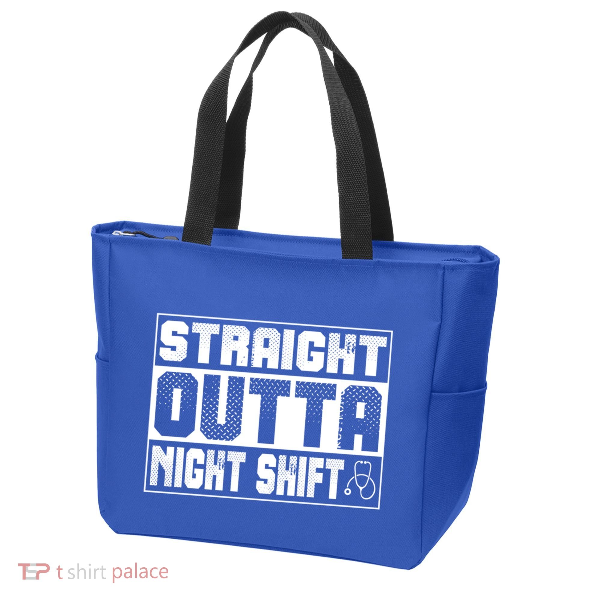 Straight Outta Night Shift Funny Nurse Rn Gift Tote Bag