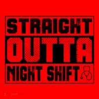 Straight Outta Night Shift Funny Nurse Rn Gift Santa Hat thumb 1