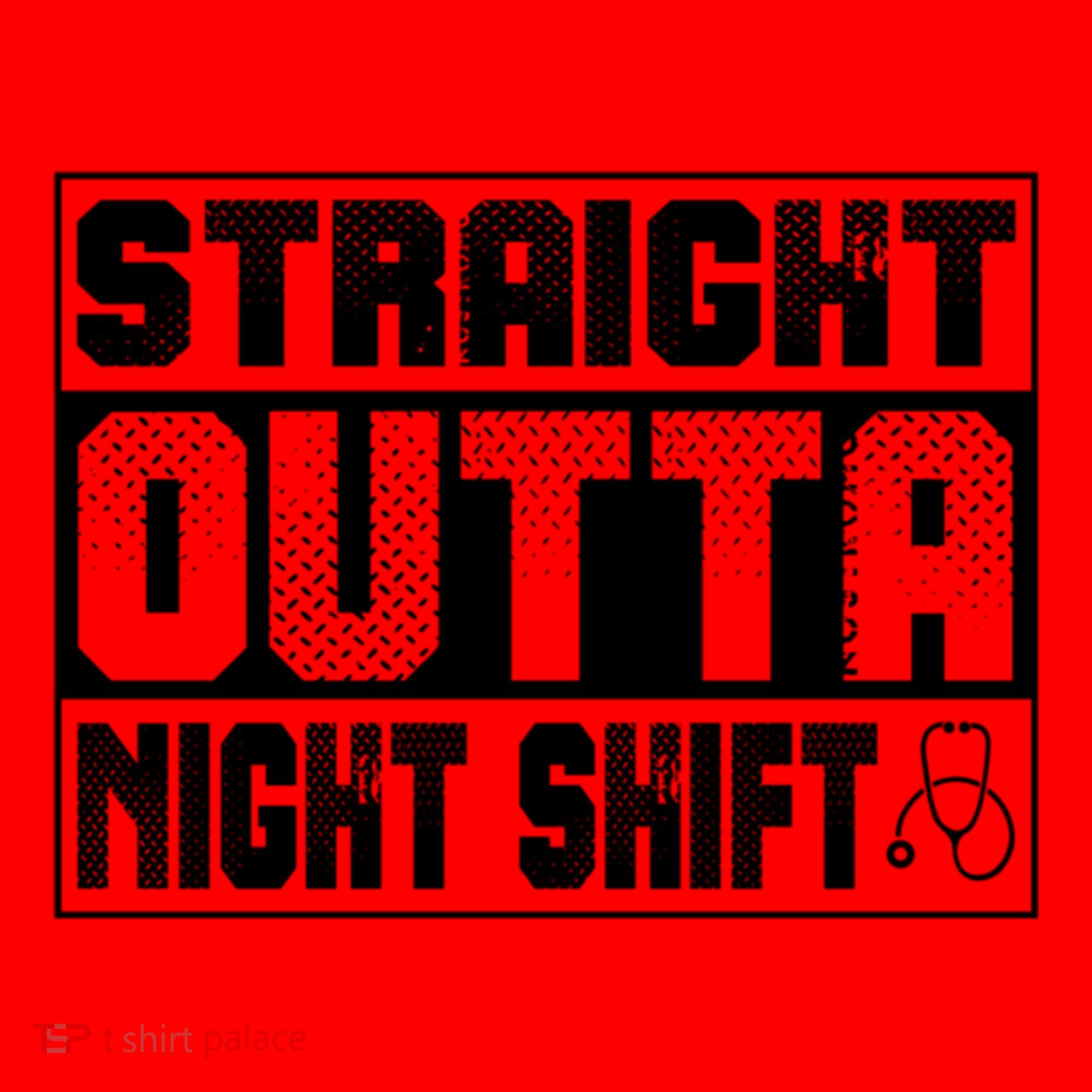 Straight Outta Night Shift Funny Nurse Rn Gift Santa Hat