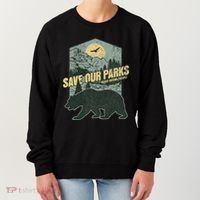 Save Our National Parks Resist Bear Anti Trump Alt Us Parks Gift Women's Sweatshirt thumb 0