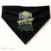 Save Our National Parks Resist Bear Anti Trump Alt Us Parks Gift USA-Made Doggie Bandana thumb 0