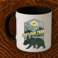 Save Our National Parks Resist Bear Anti Trump Alt Us Parks Gift Coffee Mug thumb 2