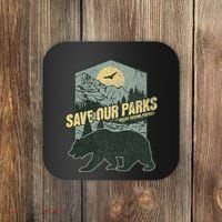 Save Our National Parks Resist Bear Anti Trump Alt Us Parks Gift Coaster thumb 0
