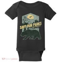 Save Our National Parks Resist Bear Anti Trump Alt Us Parks Gift Baby Bodysuit thumb 0