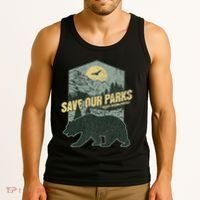 Save Our National Parks Resist Bear Anti Trump Alt Us Parks Gift Tank Top thumb 3