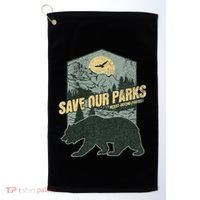 Save Our National Parks Resist Bear Anti Trump Alt Us Parks Gift Golf Towel thumb 0