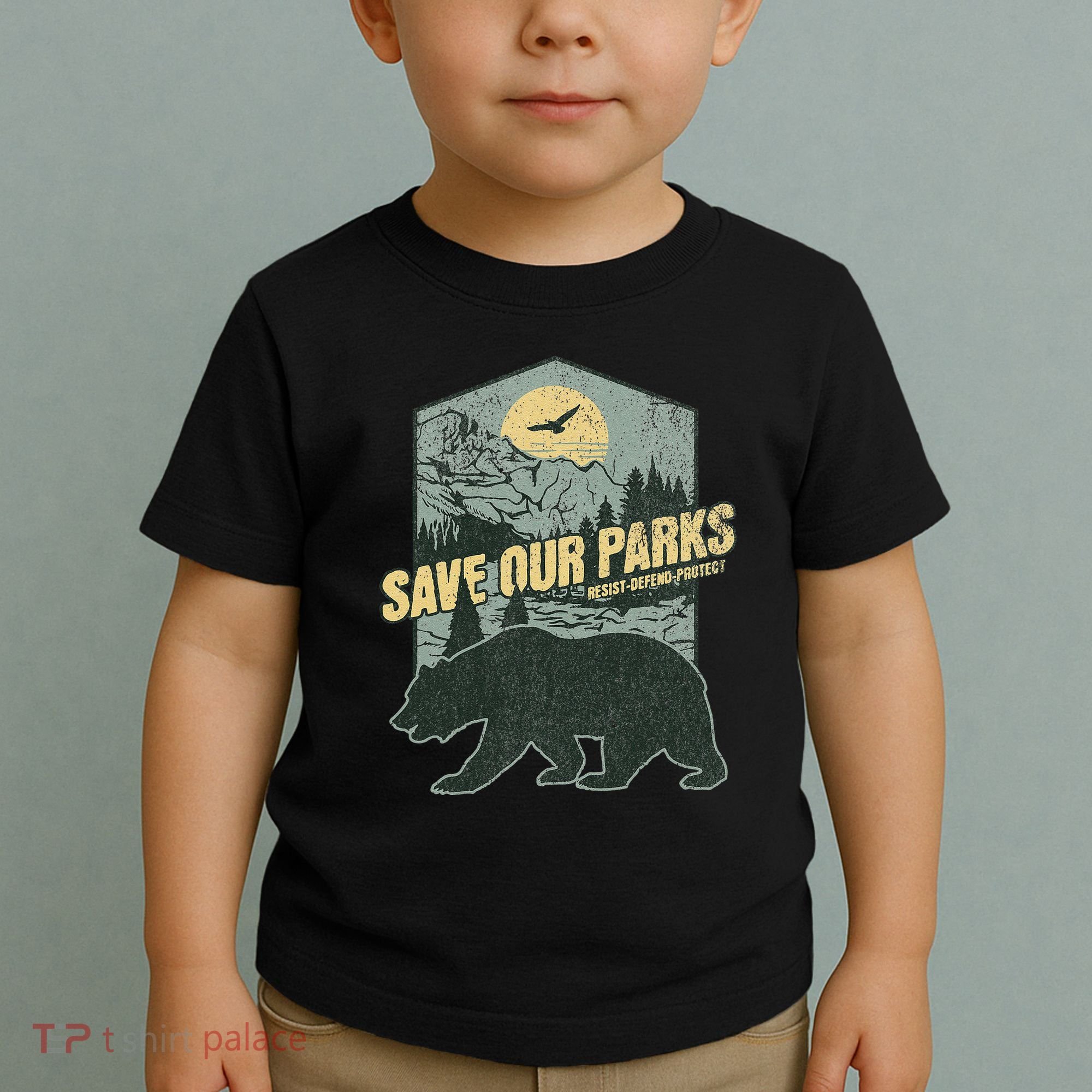 Save Our National Parks Resist Bear Anti Trump Alt Us Parks Gift Toddler T-Shirt