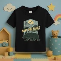 Save Our National Parks Resist Bear Anti Trump Alt Us Parks Gift Toddler T-Shirt thumb 3