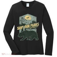 Save Our National Parks Resist Bear Anti Trump Alt Us Parks Gift Women's Long Sleeve Shirt thumb 0