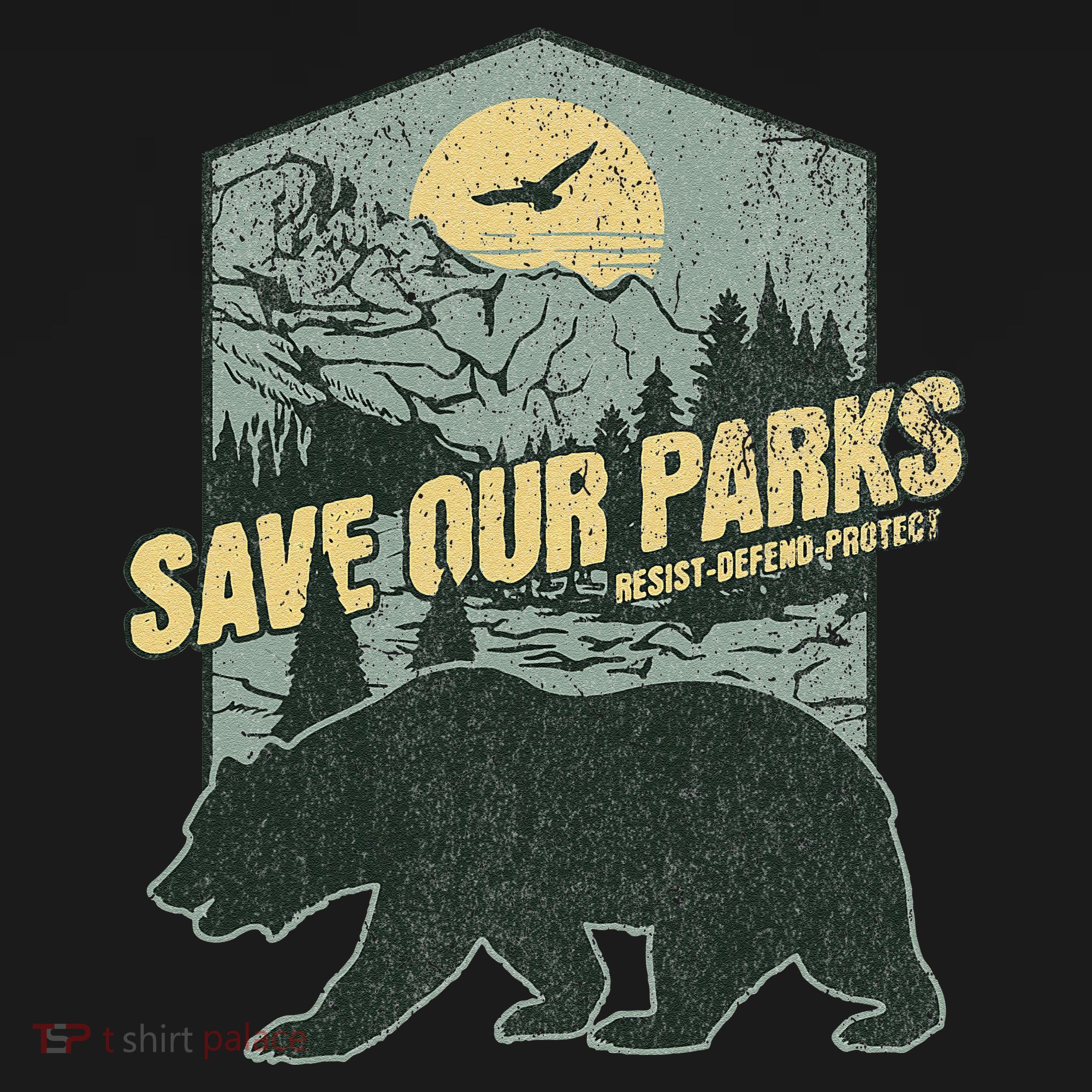Save Our National Parks Resist Bear Anti Trump Alt Us Parks Gift Kids Sweatshirt