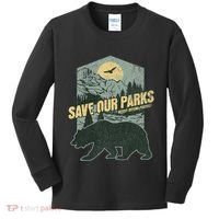 Save Our National Parks Resist Bear Anti Trump Alt Us Parks Gift Kids Long Sleeve Shirt thumb 0