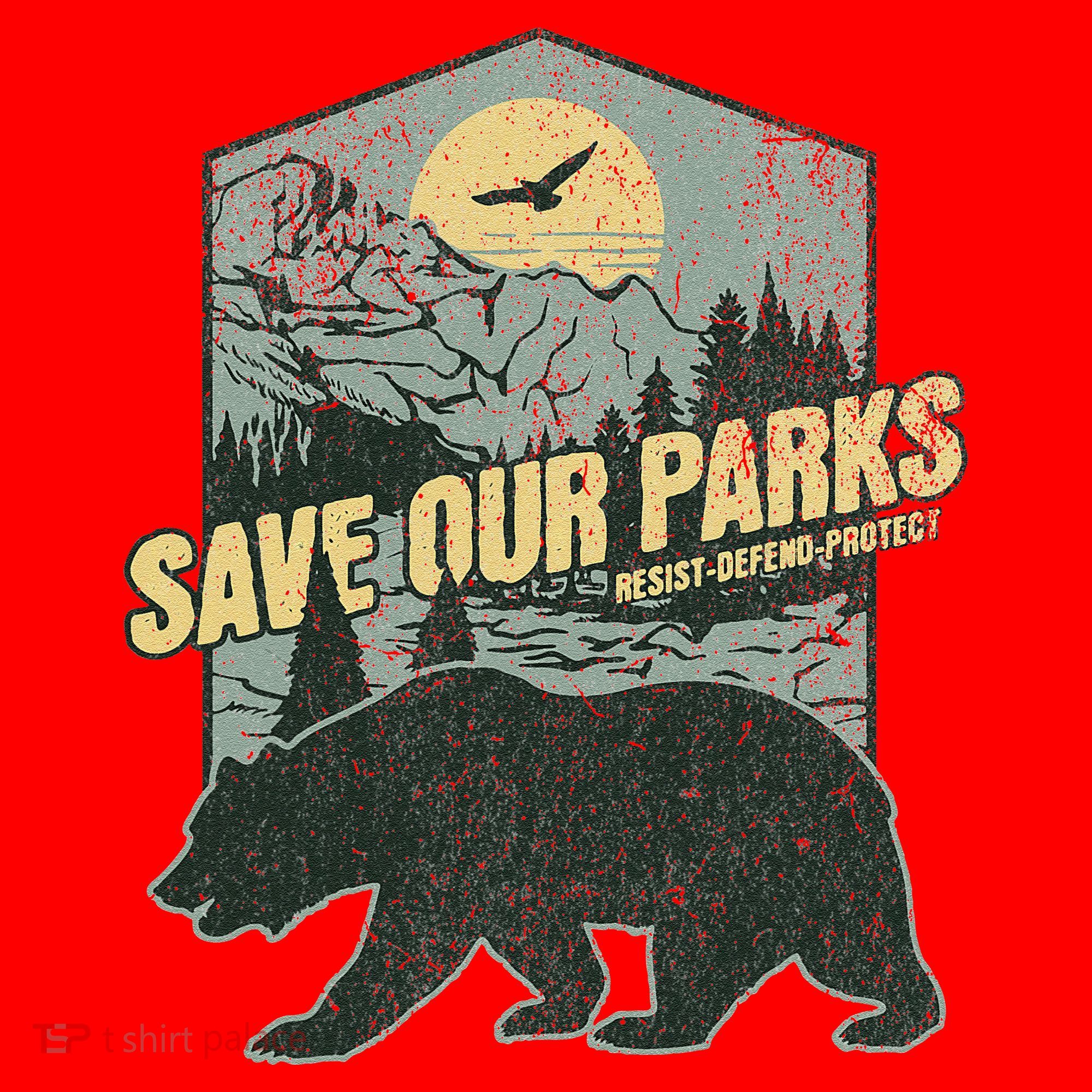 Save Our National Parks Resist Bear Anti Trump Alt Us Parks Gift Santa Hat