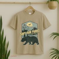 Save Our National Parks Resist Bear Anti Trump Alt Us Parks Gift T-Shirt thumb 2