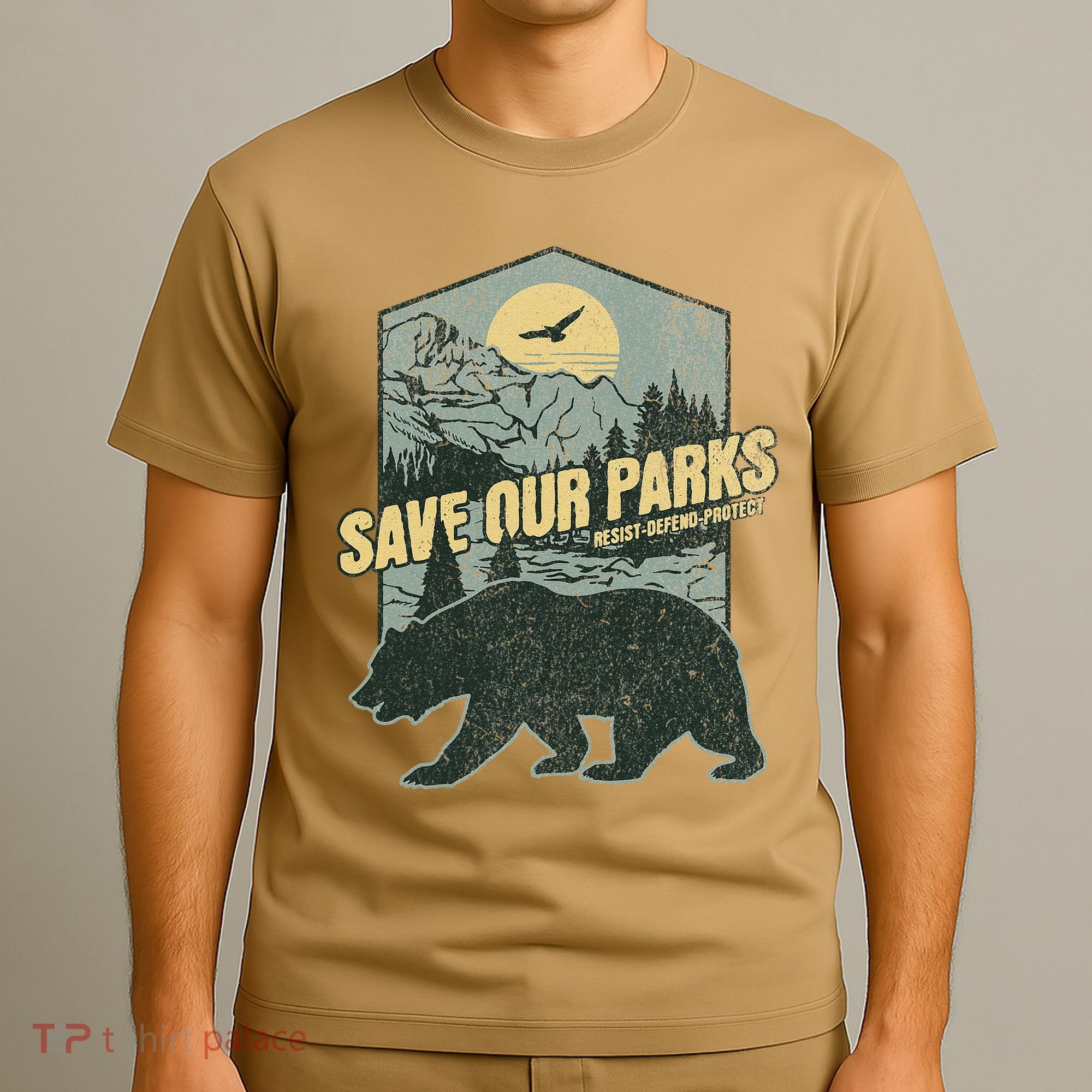 Save Our National Parks Resist Bear Anti Trump Alt Us Parks Gift T-Shirt