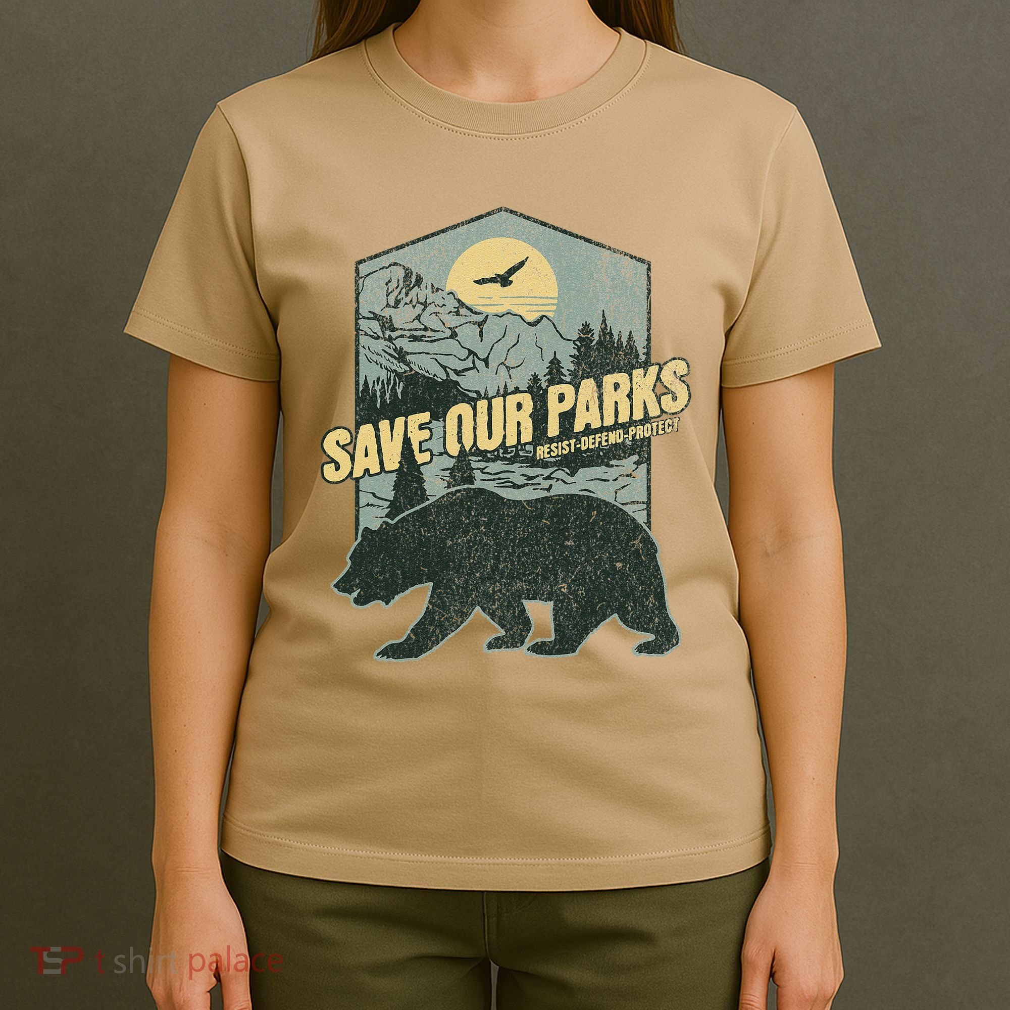 Save Our National Parks Resist Bear Anti Trump Alt Us Parks Gift T-Shirt